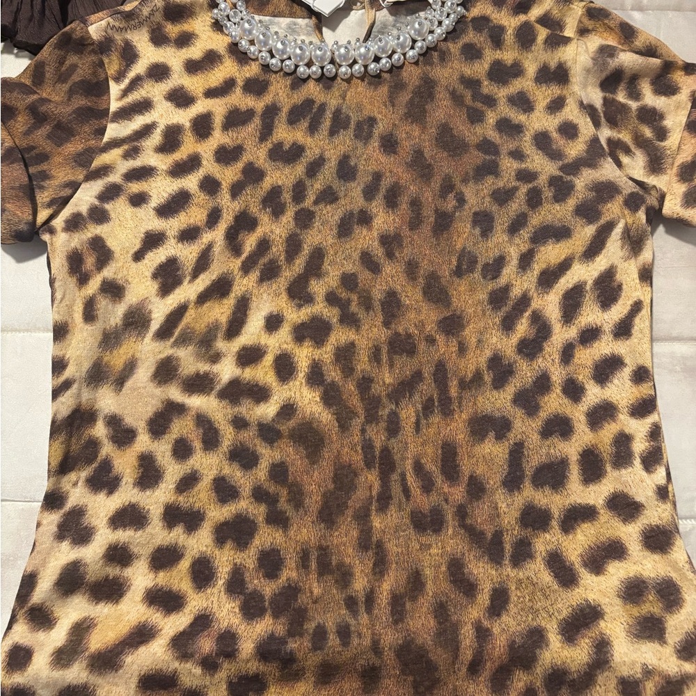 Zimmermann Black and Brown Graphic T-Shirt